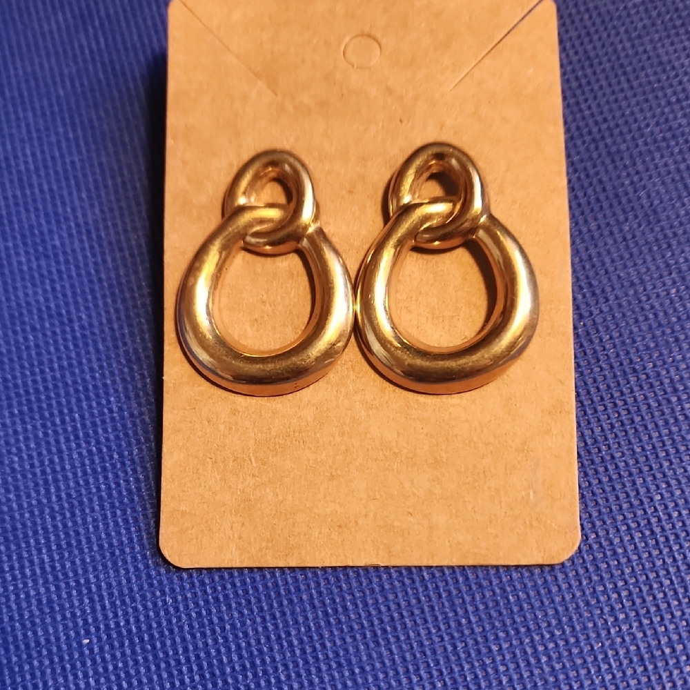 Gold-Tone Interlinked Earrings